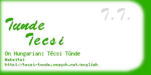 tunde tecsi business card